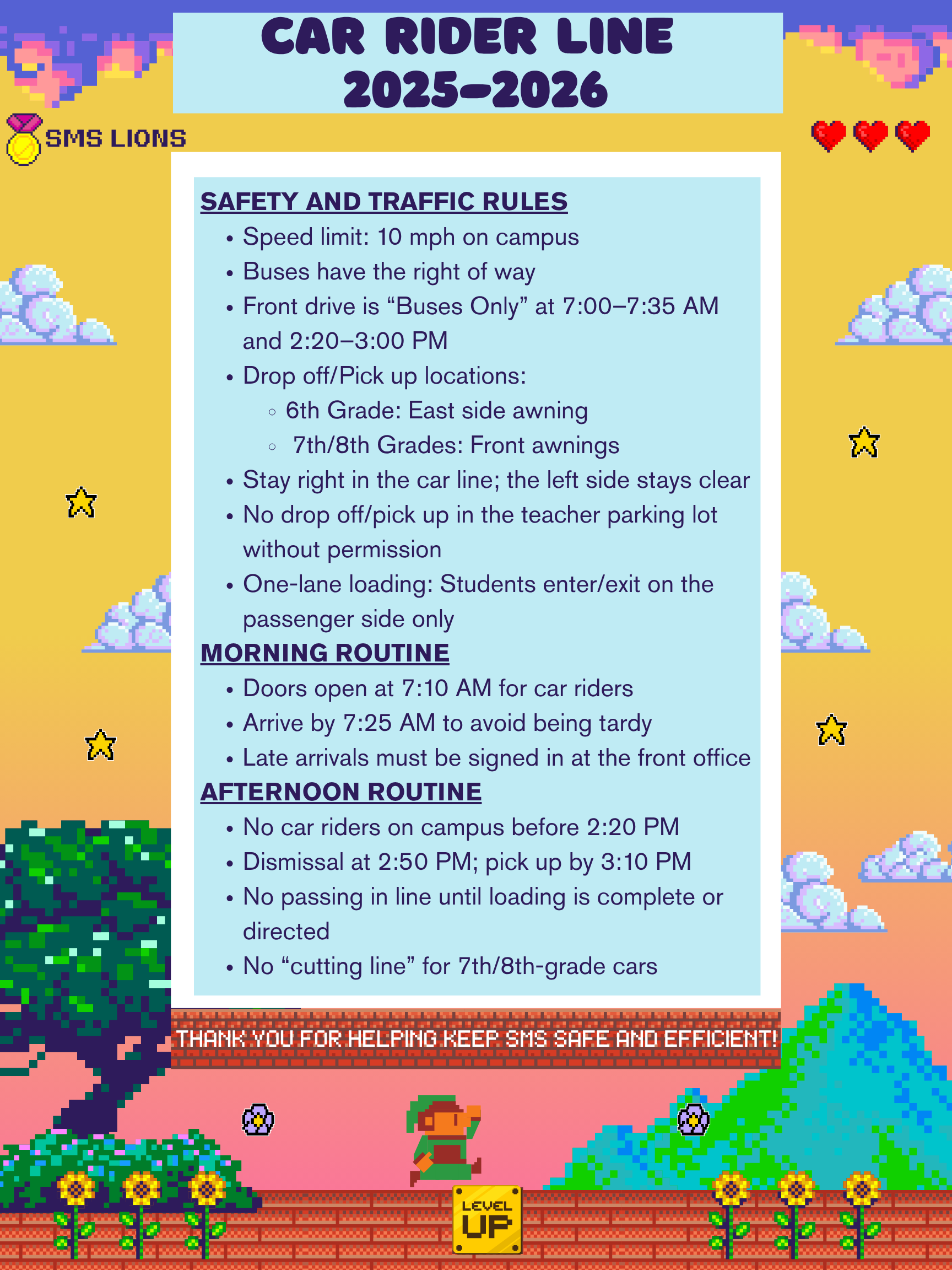Car Rider Line Information